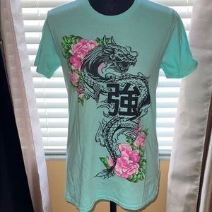 Asian inspired unisex graphic T shirt
